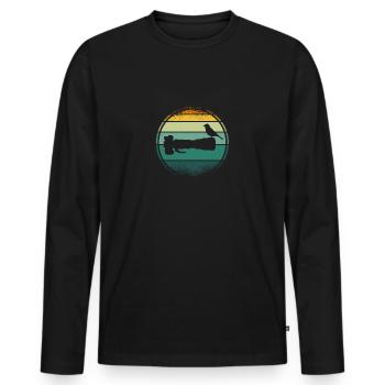 Naturfotografie |Langes Objektiv |Vogel Vor Der - Männer Premium Bio Langarmshirt - Schwarz - Vorne - Nico (187cm)