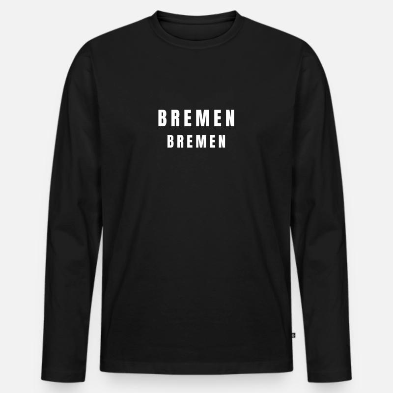 Bremen Bremen - Männer Premium Bio Langarmshirt - Schwarz