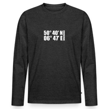 Euskirchen Coordinates - Men's Premium Organic Long Sleeve Shirt - heather anthracite - Front - Nico (187cm)