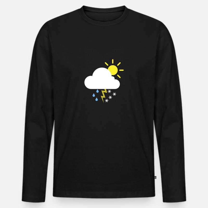 Heute gewesen - Männer Premium Bio Langarmshirt - Schwarz