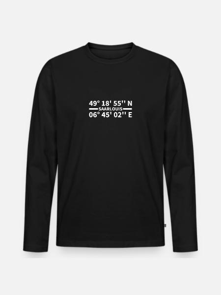 Saarlouis coordinates - Men's Premium Organic Long Sleeve Shirt - black