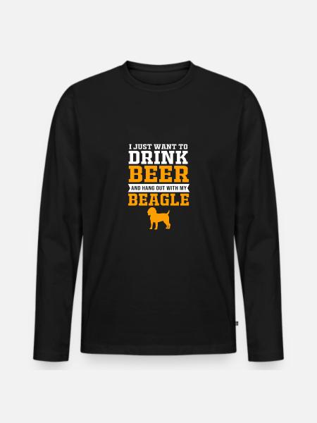Beagle Dad - Men's Premium Organic Long Sleeve Shirt - black