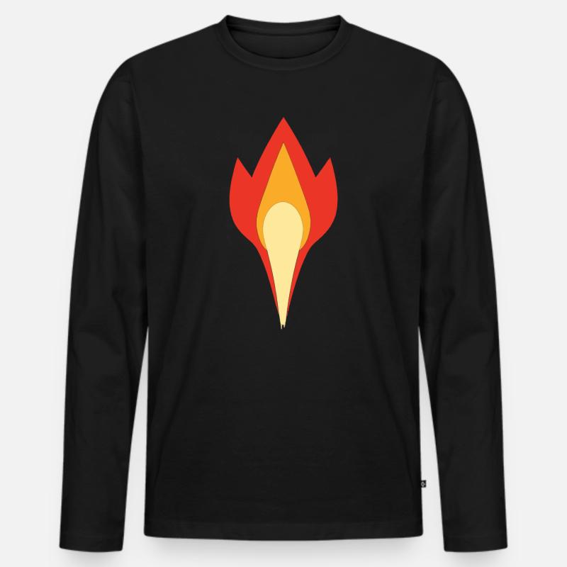 Meteor - Männer Premium Bio Langarmshirt - Schwarz