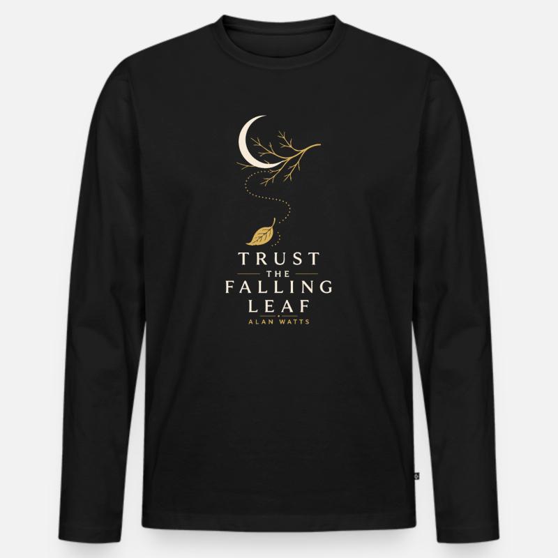 Falling Leaf Trust - Männer Premium Bio Langarmshirt - Schwarz