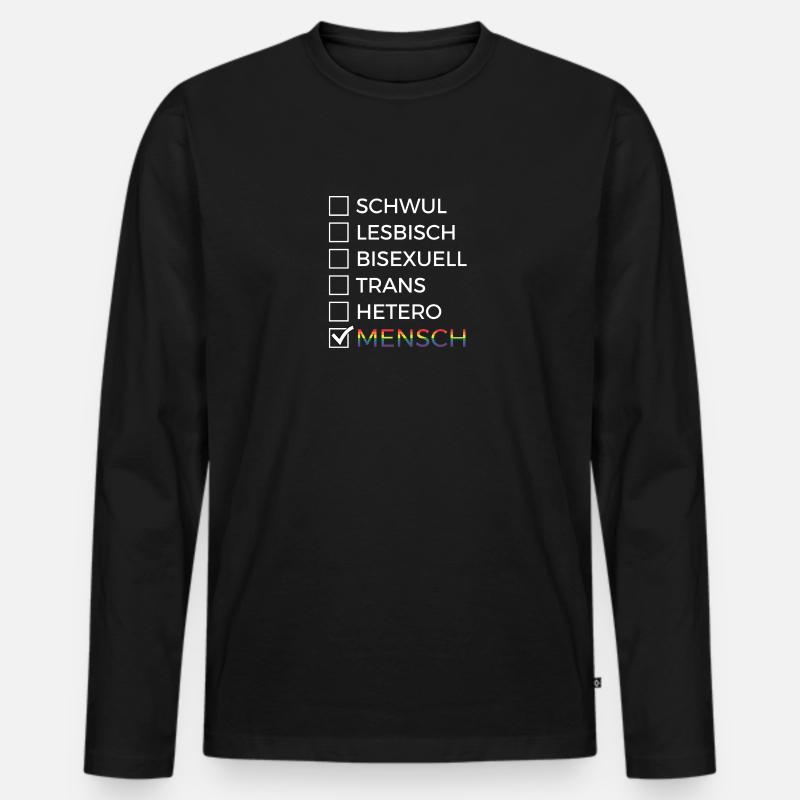 LGBT - Männer Premium Bio Langarmshirt - Schwarz