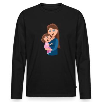 Mother and Daughter Mother Daughter - Men's Premium Organic Long Sleeve Shirt - black - Front - Nico (187cm)