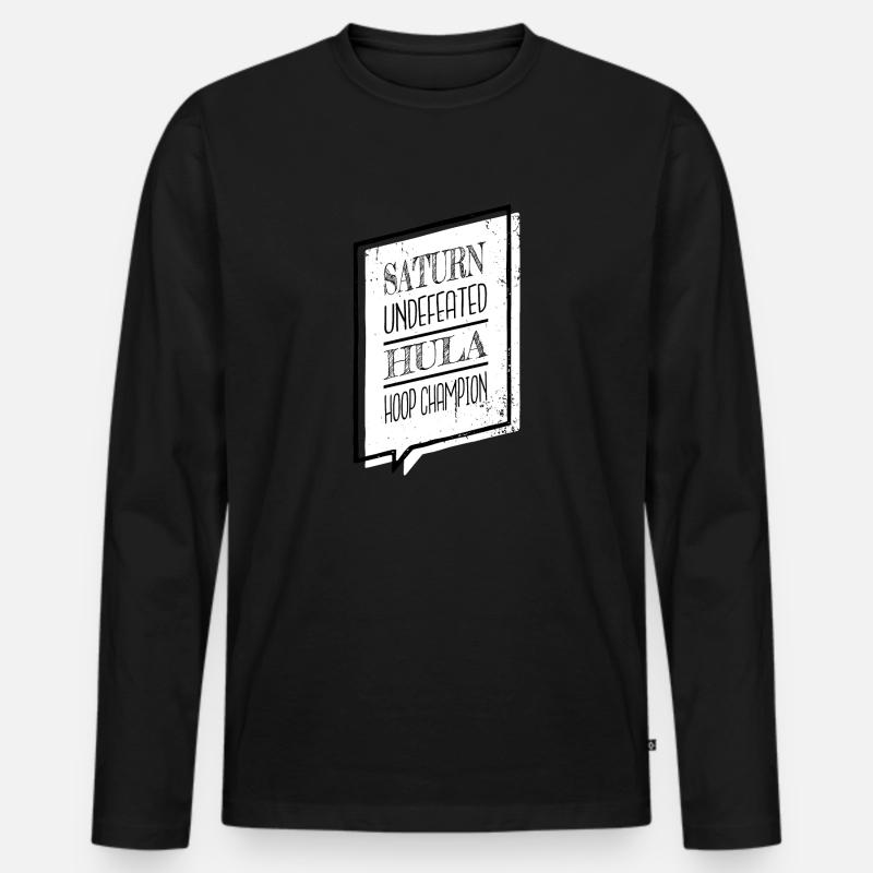 astronomy physics weightless celestial funny - Männer Premium Bio Langarmshirt - Schwarz