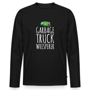 Garbage trucks, garbage day, garbage collection - Men's Premium Organic Long Sleeve Shirt - black - Front - Nico (187cm)