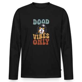 Bernedoodle Dog - Men's Premium Organic Long Sleeve Shirt - black - Front - Nico (187cm)