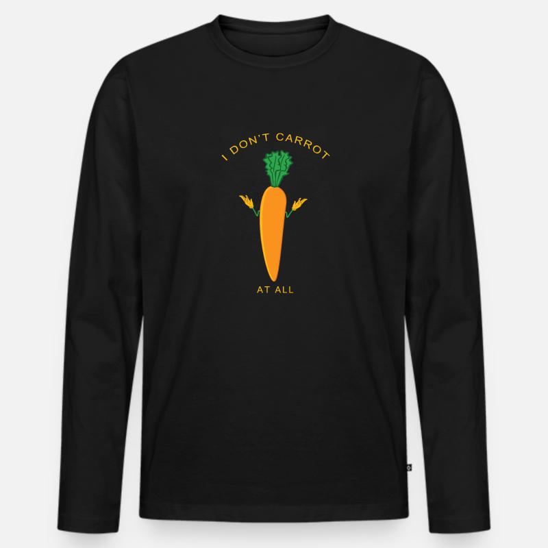 I don´t carrot - Männer Premium Bio Langarmshirt - Schwarz