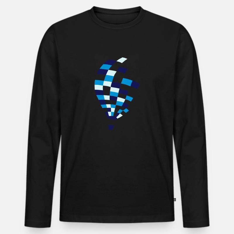 bunter heißluftballon - Männer Premium Bio Langarmshirt - Schwarz