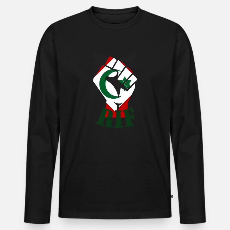 RIF - Männer Premium Bio Langarmshirt - Schwarz
