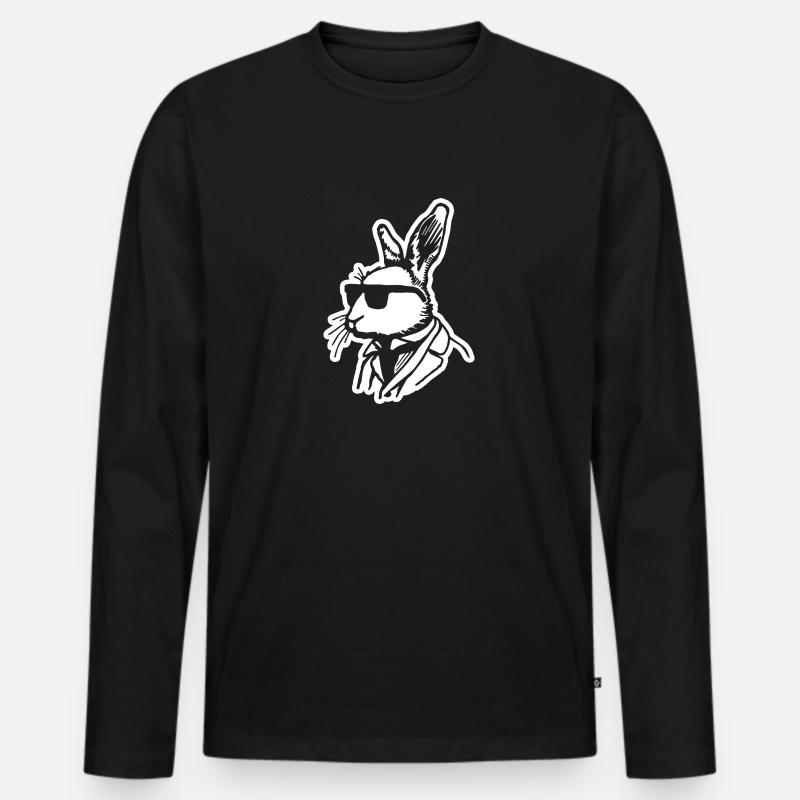 Rabbit Rabbit - Men's Premium Organic Long Sleeve Shirt - black