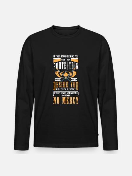 Thor Valhalla Mythology - Men's Premium Organic Long Sleeve Shirt - black
