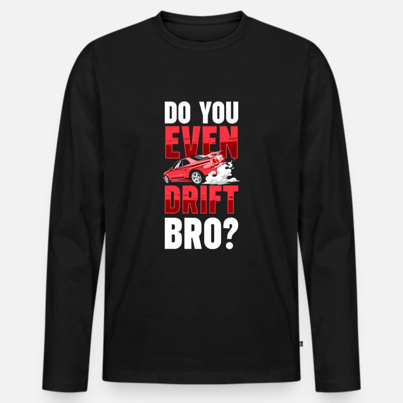 Drifting Donut Quer Schrauber - Männer Premium Bio Langarmshirt - Schwarz