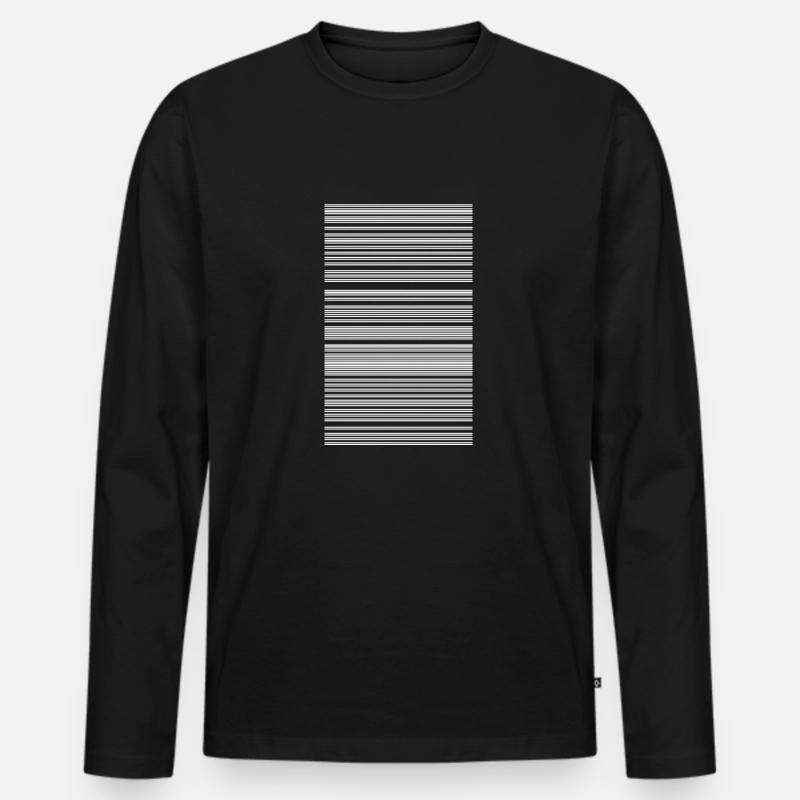 Umano Linien 01 - Männer Premium Bio Langarmshirt - Schwarz