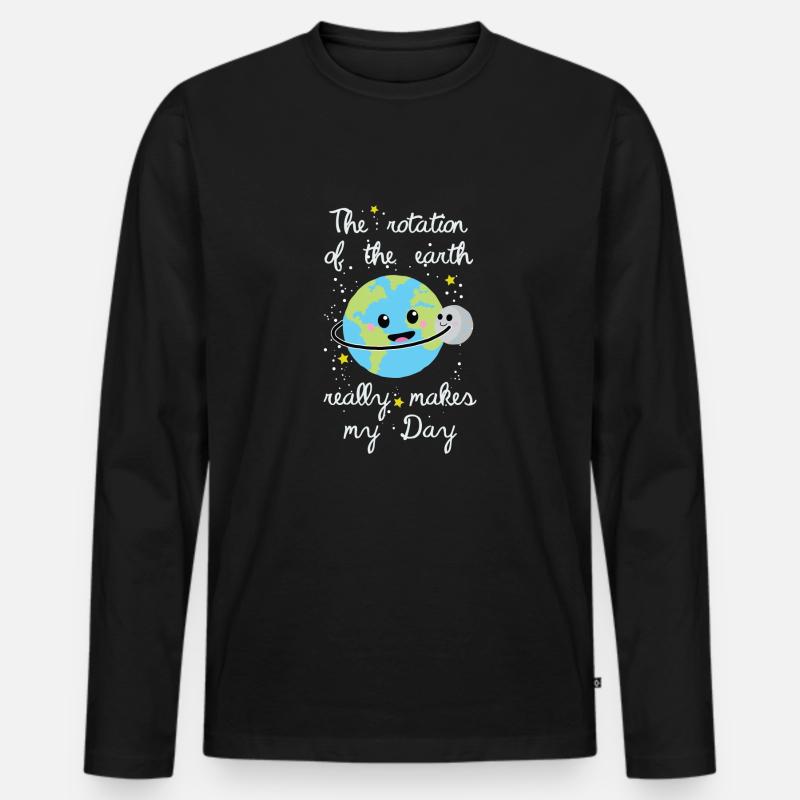 Rotation make my day. - Männer Premium Bio Langarmshirt - Schwarz