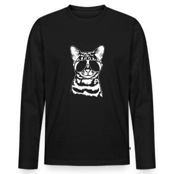 Bengal Cat Cool Lunettes De Soleil Chats Wilsigns - T-shirt manches longues Premium bio Homme - noir - Devant - Nico (187cm)