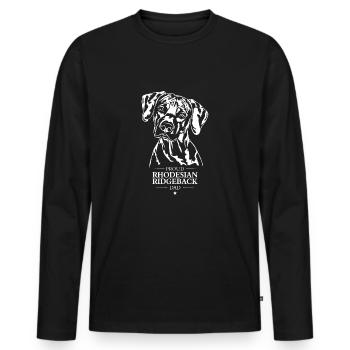 Rhodesian Ridgeback fier papa Wilsigns - T-shirt manches longues Premium bio Homme - noir - Devant - Nico (187cm)