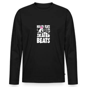 Roller Skating Feats To Skater Beats Gifts - Männer Premium Bio Langarmshirt - Schwarz - Vorne - Nico (187cm)