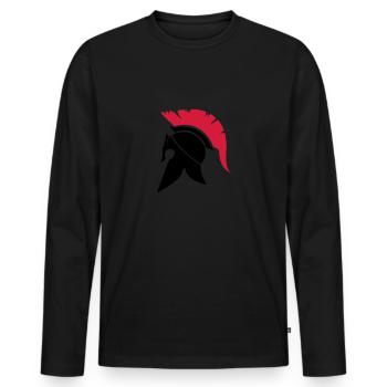 Sparta Warrior - T-shirt manches longues Premium bio Homme - noir - Devant - Nico (187cm)