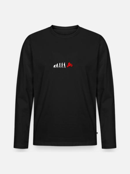 EVOLUTION moto motard moto-cross - T-shirt manches longues Premium bio Homme - noir
