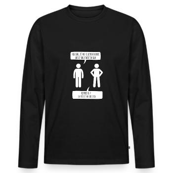 tellement bourré - T-shirt manches longues Premium bio Homme - noir - Devant - Nico (187cm)