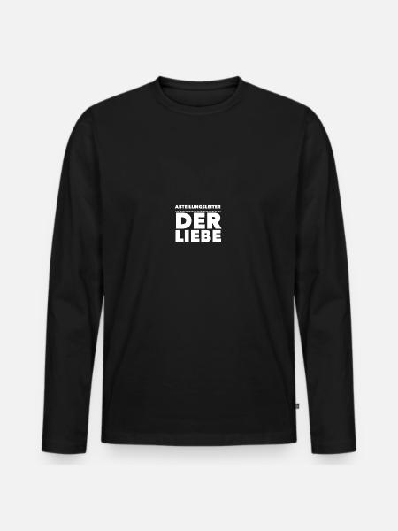 Abteilungsleiter der Liebe k.i.z. - Männer Premium Bio Langarmshirt - Schwarz