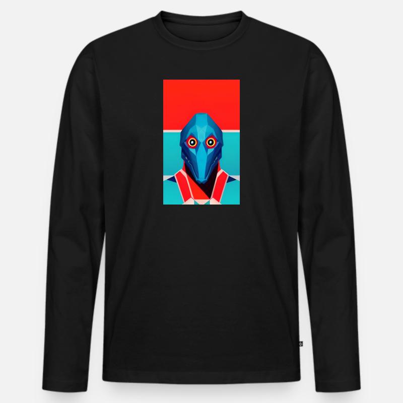 Alien | UFO | Raumschiff | UAP | außerirdische - Männer Premium Bio Langarmshirt - Schwarz