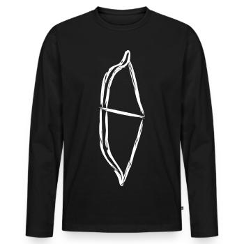 Bow Sketch - Men's Premium Organic Long Sleeve Shirt - black - Front - Nico (187cm)