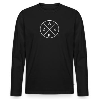 AK26 - Graduation Class Abitur - Men's Premium Organic Long Sleeve Shirt - black - Front - Nico (187cm)