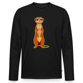 Immer Auf Der Hut - Männer Premium Bio Langarmshirt - Schwarz - Vorne - Nico (187cm)