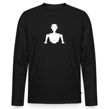 Roboter - Maschinen Cyborg - Männer Premium Bio Langarmshirt - Schwarz - Vorne - Nico (187cm)