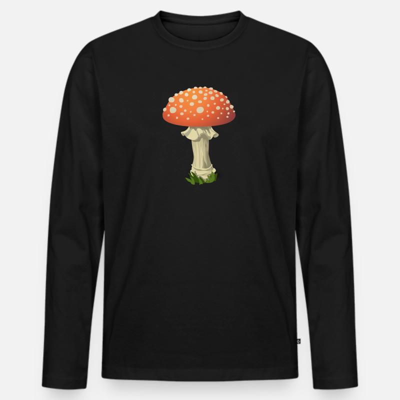 Toadstool - Men's Premium Organic Long Sleeve Shirt - black