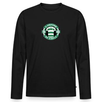A Uniform So Simple - Men's Premium Organic Long Sleeve Shirt - black - Front - Nico (187cm)