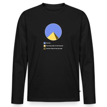 The Dark Side of the Pyramid | funny pictures - Men's Premium Organic Long Sleeve Shirt - black - Front - Nico (187cm)