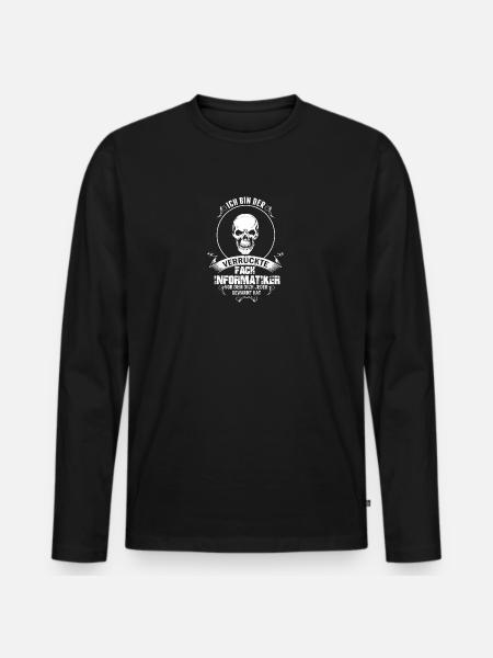Fach Informatiker - Männer Premium Bio Langarmshirt - Schwarz