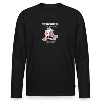 S'il vous plaît ne pas répondre! Je suis ennuyé! - T-shirt manches longues Premium bio Homme - noir - Devant - Nico (187cm)