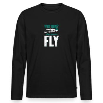 Swimming swimming club competitive swimming - Men's Premium Organic Long Sleeve Shirt - black - Front - Nico (187cm)