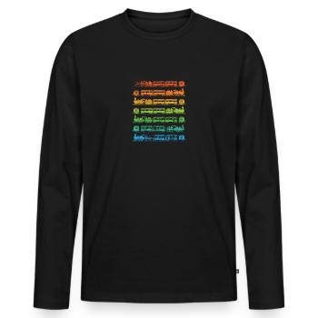Chemin de fer conducteurs de trains miniatures - T-shirt manches longues Premium bio Homme - noir - Devant - Nico (187cm)