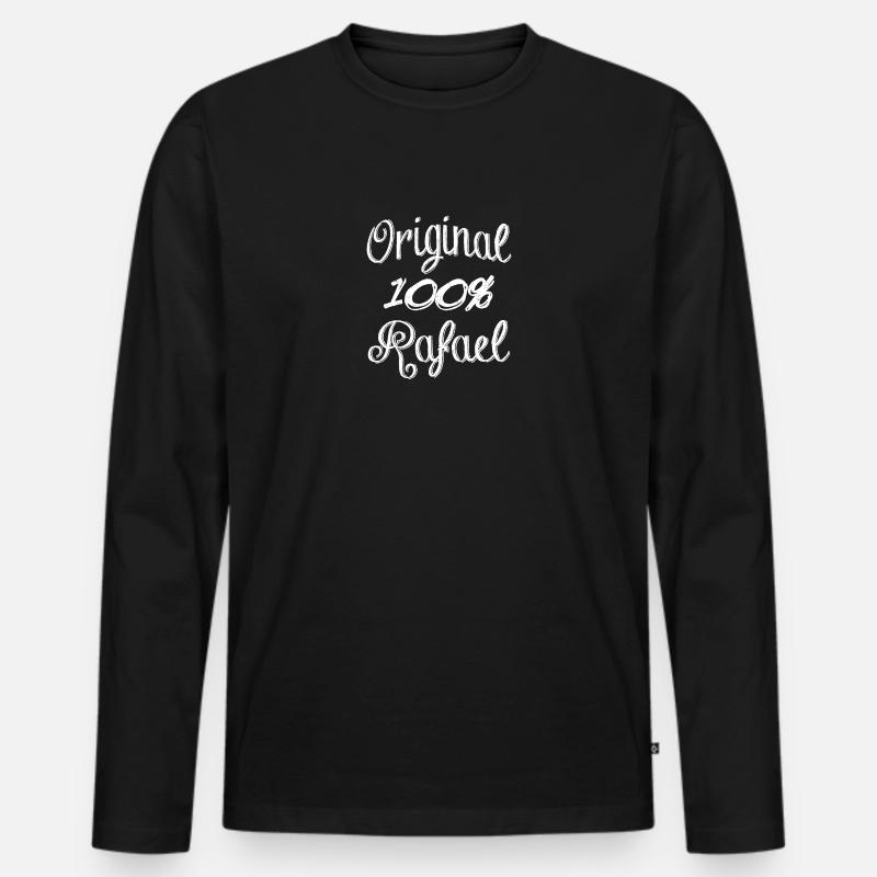 100% Original Rafael - Männer Premium Bio Langarmshirt - Schwarz