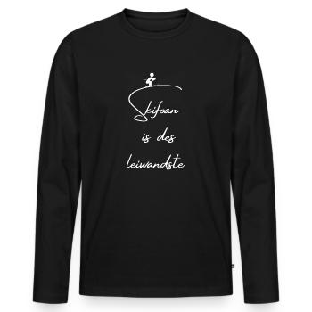 Skifoan - Männer Premium Bio Langarmshirt - Schwarz - Vorne - Nico (187cm)