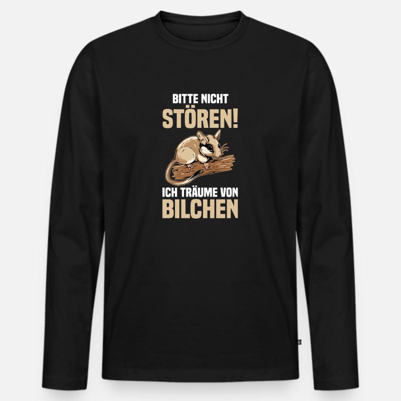 Bilch - Männer Premium Bio Langarmshirt - Schwarz