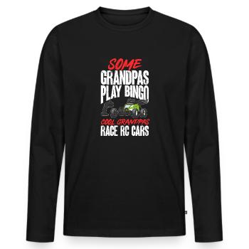 Voiture télécommandée RC Car - T-shirt manches longues Premium bio Homme - noir - Devant - Nico (187cm)