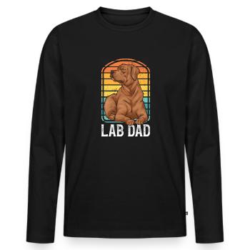 Fuchsroter Labrador Retriever Fox Red Labrador - Männer Premium Bio Langarmshirt - Schwarz - Vorne - Nico (187cm)