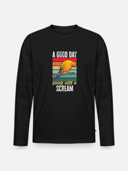 Parakeet, Parrot, Parakeet, Bird - Men's Premium Organic Long Sleeve Shirt - black