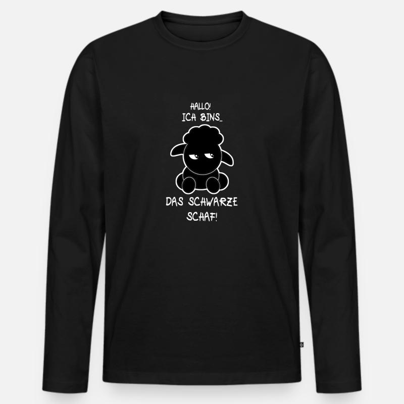 Das schwarze Schaf - Männer Premium Bio Langarmshirt - Schwarz