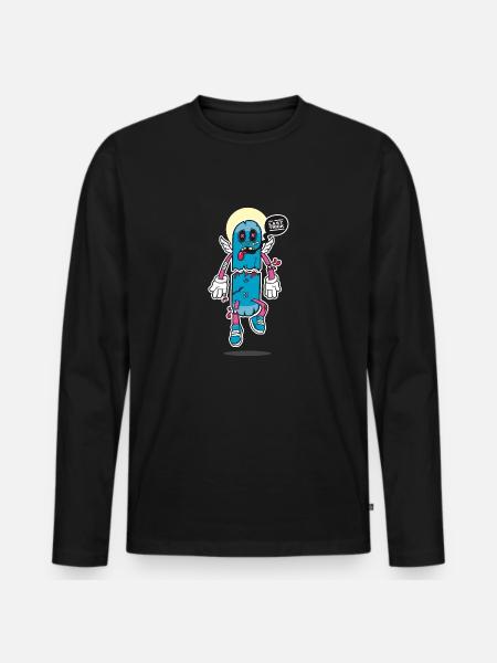 der letzte Skateboard Trick - Männer Premium Bio Langarmshirt - Schwarz