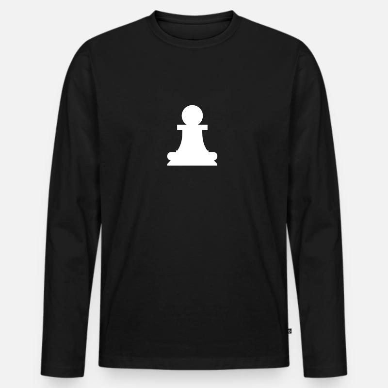 Der weiße Bauer - Männer Premium Bio Langarmshirt - Schwarz