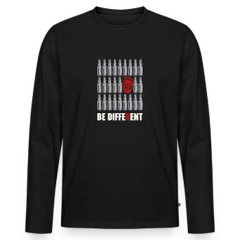 Be different Geschenk Hessisch Hessen Appelwoi - T-shirt manches longues Premium bio Homme - noir - Devant - Nico (187cm)